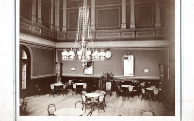 Interiér restaurace Lázně Bílina 1879
