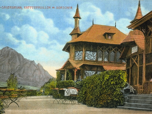Postcard with Caffé Pavillon
