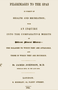 Předsádka původní Johnsonovo knihy z roku 1841, vydané v Londýně.